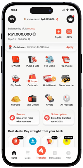 Flip app on a phone